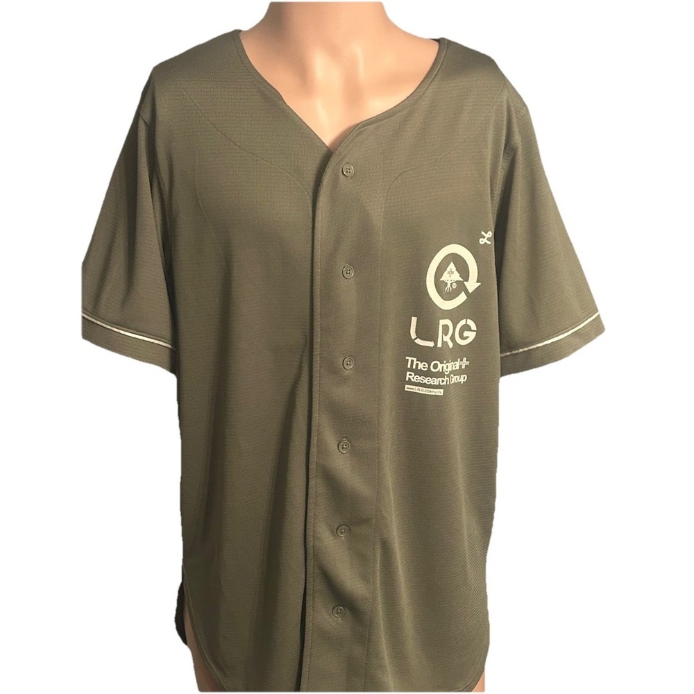 LRG Green Baseball Jersey Shirt The Original Research Group‎ Men's Medium